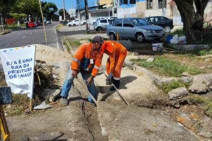 Ações de manutenção de drenagem no São Raimundo